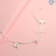Quà trung thu cho người yêu lắc chân bạc cỏ 4 lá may mắn LCN0068 - Trang sức TNJ