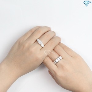 Quà trung thu cho người yêu nhẫn đôi bạc đẹp ND0269