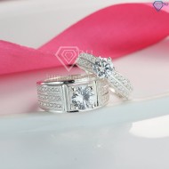Quà trung thu cho người yêu nhẫn đôi bạc cao cấp ND0433 - Trang Sức TNJ