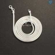 Quà sinh nhật cho nam dây chuyền bạc nam sợi nhỏ tròn trơn DCK0007 - Trang Sức TNJ