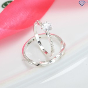 Nhẫn đôi bạc giá rẻ khắc tên ND0460 - Trang sức TNJ