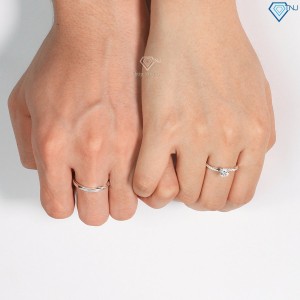 Nhẫn đôi bạc giá rẻ khắc tên ND0460 - Trang sức TNJ