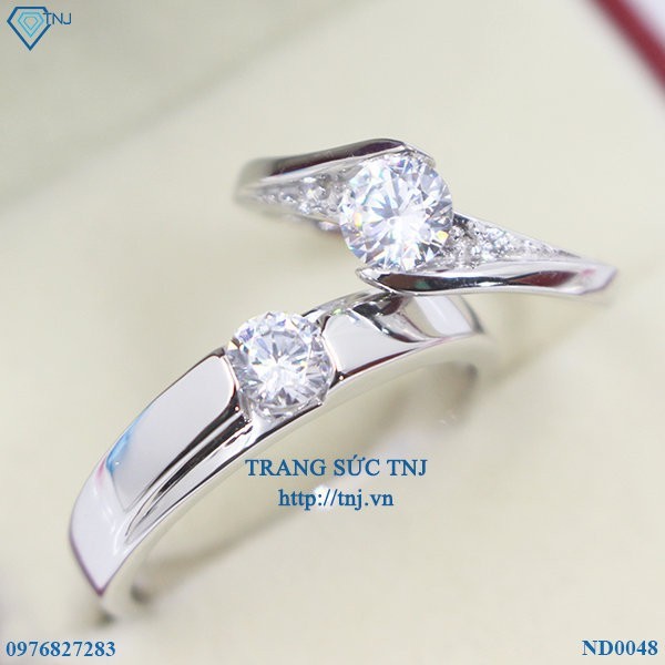 Nhẫn đôi bạc nhẫn cặp bạc đẹp ND0048