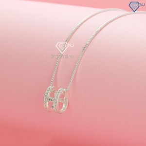 Dây chuyền chữ H bằng bạc DCN0560 - Trang Sức TNJ
