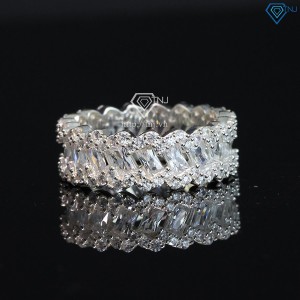 Nhẫn bạc nam sang trọng đính đá vuông NNA0177 - Trang sức TNJ