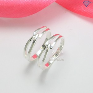 Nhẫn đôi bạc đơn giản giá rẻ ND0205 - Trang Sức TNJ