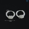 Bông tai nam khoen tròn 15mm có 5 vòng tròn nhỏ BTA0033