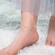 Lắc chân bạc nữ họa tiết kim băng LCN0085 - Trang Sức TNJ