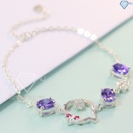 Lắc tay bạc nữ hình mèo hello kitty dễ thương LTN0089