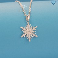 Quà noel cho người yêu dây chuyền bạc nữ hình bông tuyết đẹp DCN0549 - Tran g sức TNJ