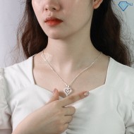 Quà noel cho người yêu dây chuyền bạc nữ khắc tên đính đá DCN0543 - Trang sức TNJ