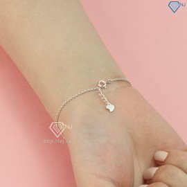 Quà giáng sinh lắc tay bạc nữ hình trái tim khắc tên LTN0236 - Trang Sức TNJ