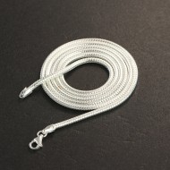 Quà noel cho bạn trai dây chuyền bạc nam sợi nhỏ tròn trơn DCK0007