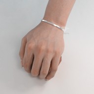 Quà noel cho bạn trai vòng tay bạc nam đơn giản LTA0006- Trang Sức TNJ