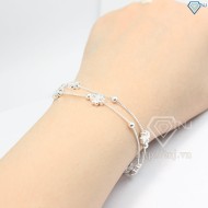 Quà noel cho người yêu lắc tay bạc nữ cỏ 4 lá may mắn LTN0098