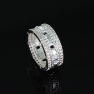 Nhẫn bạc nam đeo ngón cái đính đá NNA0186