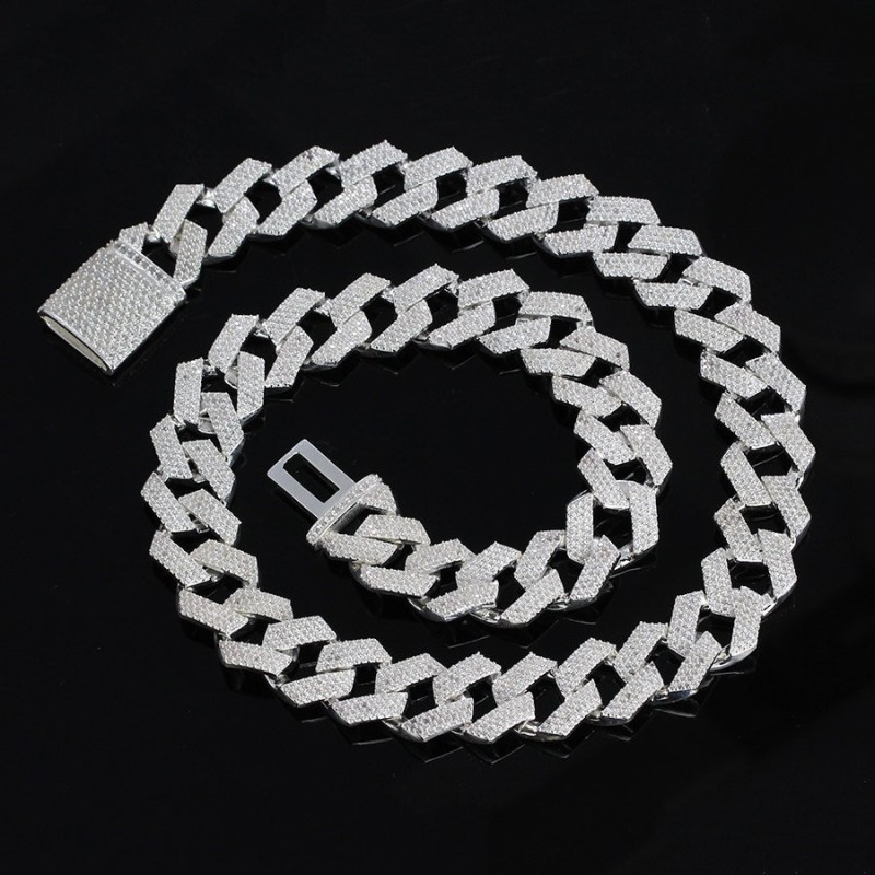 Dây chuyền Hiphop Cuban bạc DCK0035