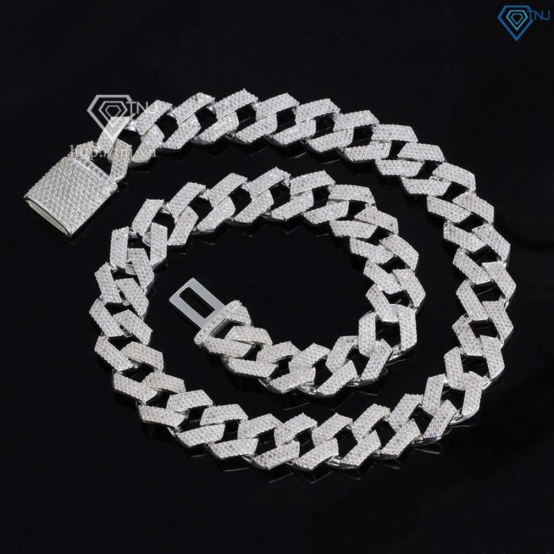 Dây chuyền Hiphop Cuban bạc DCK0035 - Trang Sức TNJ