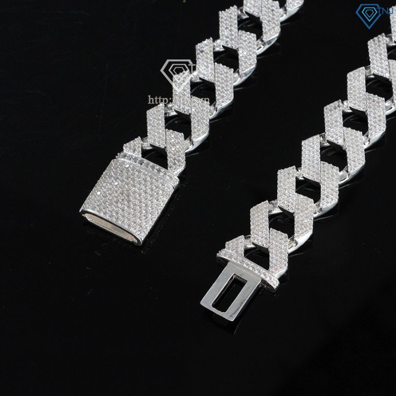 Dây chuyền Hiphop Cuban bạc DCK0035 - Trang Sức TNJ