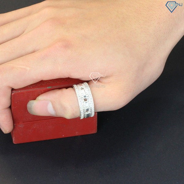Nhẫn bạc nam đeo ngón cái đính đá NNA0186 - Trang sức TNJ