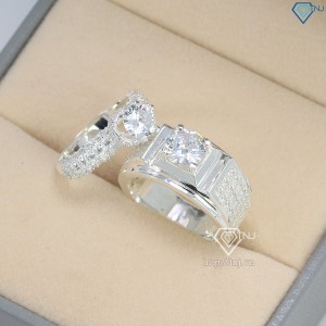 Nhẫn đôi bạc nhẫn cặp bạc đẹp sang trọng ND0467 - Trang sức TNJ