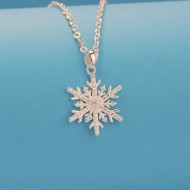 Quà valentine dây chuyền bạc nữ hình bông tuyết đẹp DCN0549