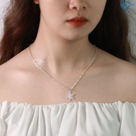 Quà valentine dây chuyền bạc nữ hình bông tuyết đẹp DCN0549 - Tran g sức TNJ