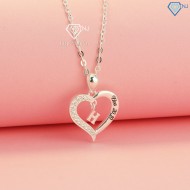 Quà valentine cho người yêu dây chuyền bạc nữ khắc tên đính chữ cái theo yêu cầu DCN0542 - Trang sức TNJ