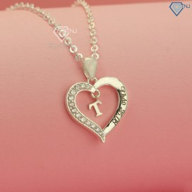 Quà valentine cho bạn gái dây chuyền chữ cái khắc tên theo yêu cầu DCN0542 - Trang sức TNJ