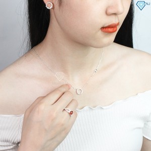 Valentine nên tặng quà gì cho bạn gái dây chuyền bạc nữ huyền thoại biển xanh DCN0322 - Trang Sức TNJ