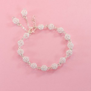 Quà Valentine cho bạn gái lắc tay bi bạc nữ đẹp LTN0250