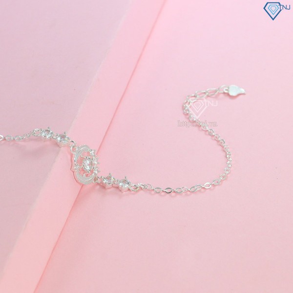 Quà tặng valentine vòng tay lông vũ bằng bạc cho nữ LTN0257 - Trang Sức TNJ