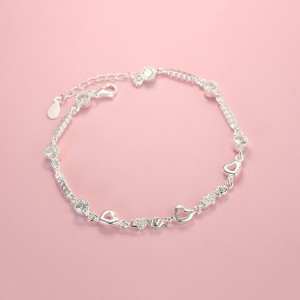 Quà valentine cho người yêu lắc tay bạc nữ đẹp chữ Love LTN0181