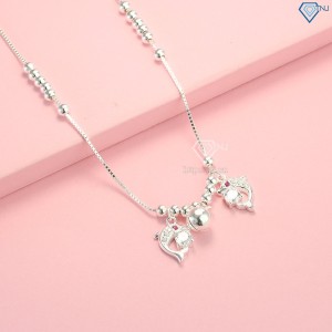 Tặng quà valentine cho người yêu lắc chân bạc nữ hình cá heo đính đá đẹp LCN0048 - Trang Sức TNJ