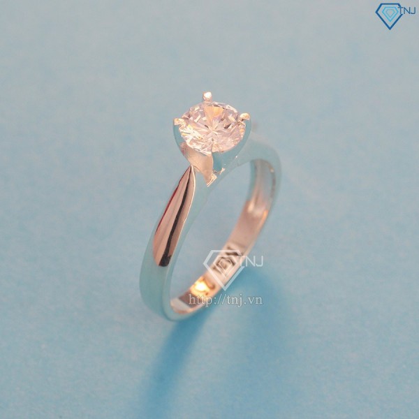 Quà valentine nhẫn bạc nữ đơn giản khắc tên NN0283 - Trang Súc TNJ