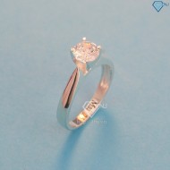 Quà valentine nhẫn bạc nữ đơn giản khắc tên NN0283 - Trang Súc TNJ