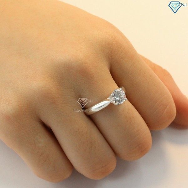Quà valentine nhẫn bạc nữ đơn giản khắc tên NN0283 - Trang Súc TNJ