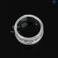 Nhẫn bạc nam họa tiết hoa văn đẹp NNA0191 - Trang sức TNJ