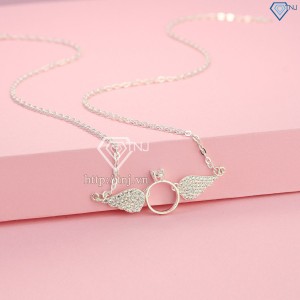 Quà tặng 8 3 cho người yêu dây chuyền bạc đôi cánh thiên thần DCN0498 - Trang sức TNJ