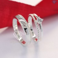 Nhẫn đôi bạc nhẫn cặp bạc đẹp tinh tế ND0355 - Trang Sức TNJ