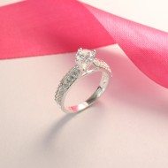 Quà 8 3 cho người yêu nhẫn bạc nữ đính đá đẹp cao cấp NN0165