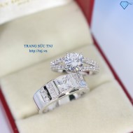 Nhẫn đôi bạc nhẫn cặp bạc đẹp ND0296