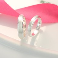 Quà 8 3 cho người yêu nhẫn đôi bạc trơn ND0160