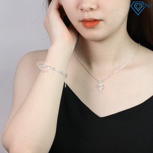 Quà 8 3 cho người yêu lắc tay hồ ly bạc LTN0198 - Trang Sức TNJ