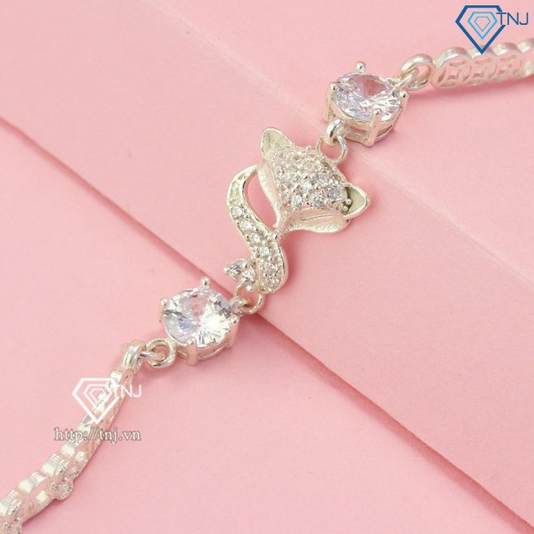 Quà 8 3 cho người yêu lắc tay hồ ly bạc LTN0198 - Trang Sức TNJ