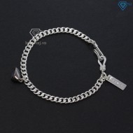 Quà 8 3 cho người yêu vòng tay đôi nam châm bạc trái tim khắc tên LTD0021  - Trang sức TNJ