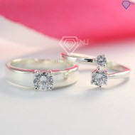 Nhẫn đôi bạc nhẫn cặp bạc đẹp tinh tế ND0360 Trang Sức TNJ