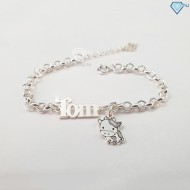 Lắc chân bạc cho bé khắc tên LTT0081 - Trang Sức TNJ