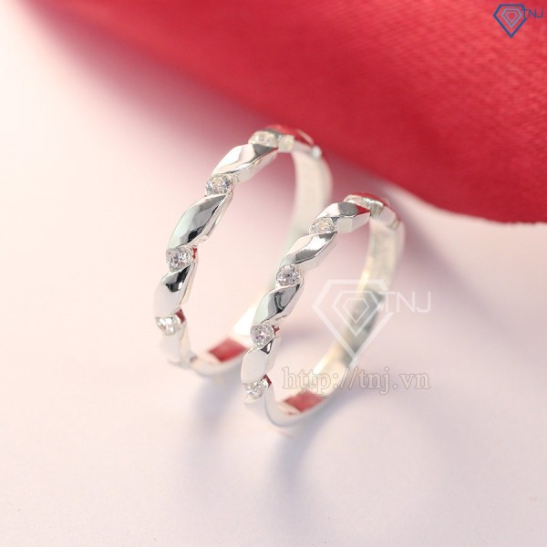 Nhẫn đôi bạc nhẫn cặp bạc đẹp ND0366 - Trang Sức TNJ