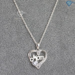 Dây chuyền cho mẹ chữ Mom đính đá đẹp DCN0595 - Trang sức TNJ